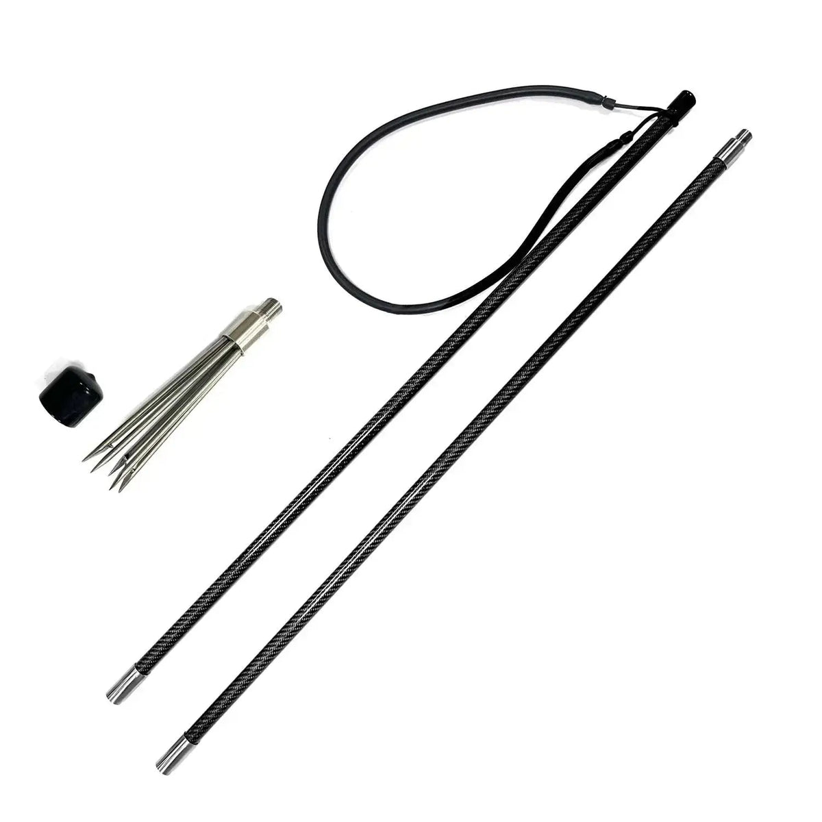 155/215cm Spearfishing Carbon Fiber Omer Pole Spear with 6 Paralyzer Tip Two Sections Hand Polespear Harpoon Pesca sub Spear - Omer Spearfishing factory