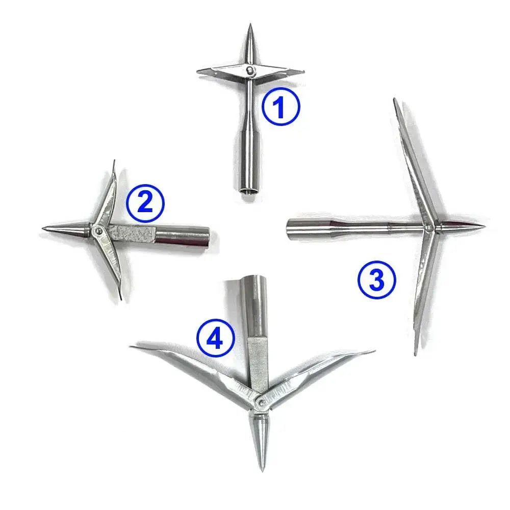 1pc Omer M7 Thread Pesca Spear Head Scuba Spear Tip Speargun Air Spear Pneumatic Harpoon Double Floppers - Omer Spearfishing factory