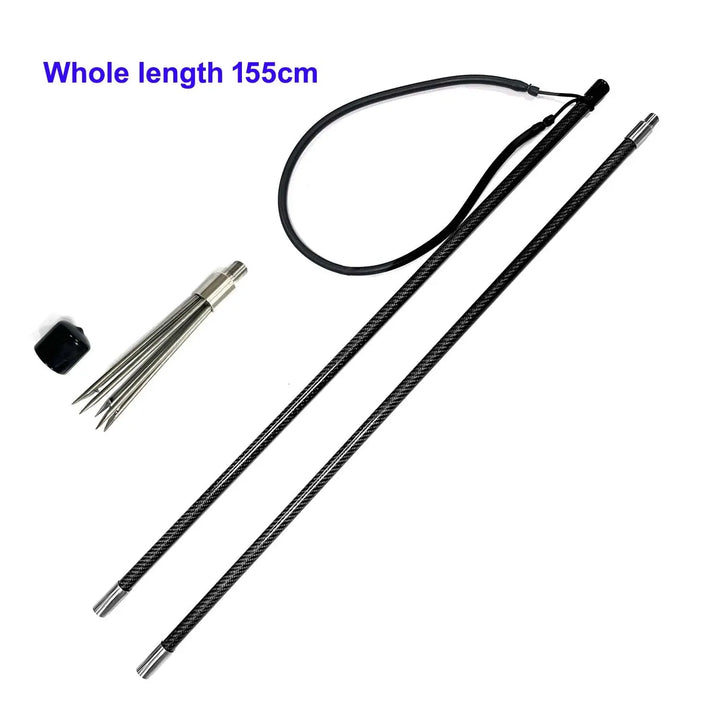 155/215cm Spearfishing Carbon Fiber Omer Pole Spear with 6 Paralyzer Tip Two Sections Hand Polespear Harpoon Pesca sub Spear - Spearfishing factory