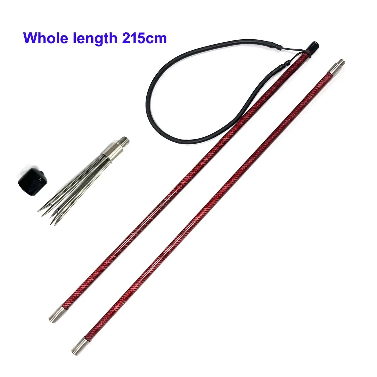 155/215cm Spearfishing Carbon Fiber Omer Pole Spear with 6 Paralyzer Tip Two Sections Hand Polespear Harpoon Pesca sub Spear - Spearfishing factory
