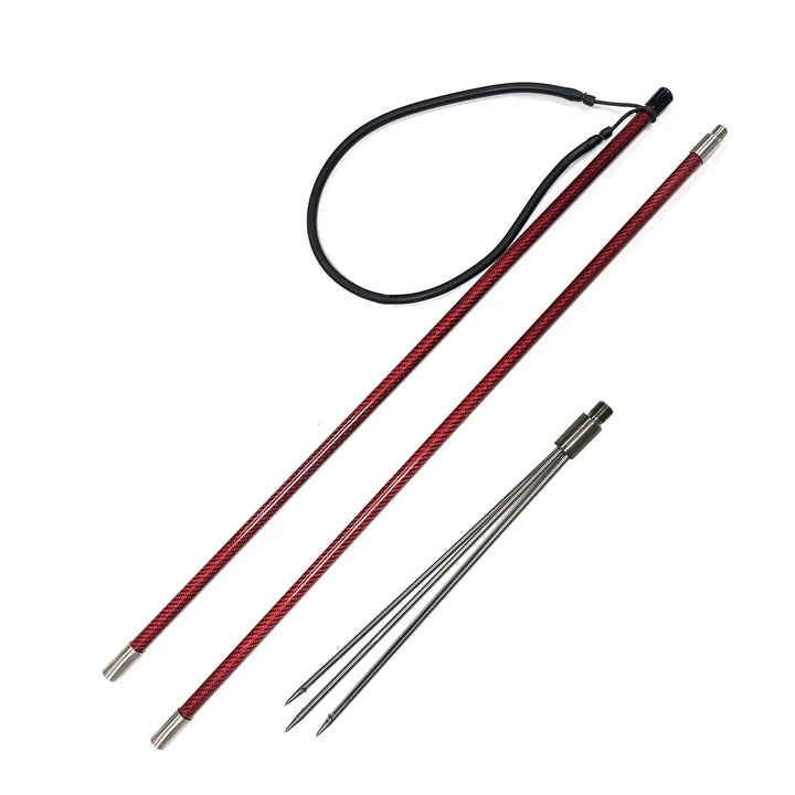 170cm/230cm Treble Prong Tip Carbon Fiber Pole Hand Spear 3 Prong Barb Head Paralyzer Spearfishing Pole - Spearfishing factory