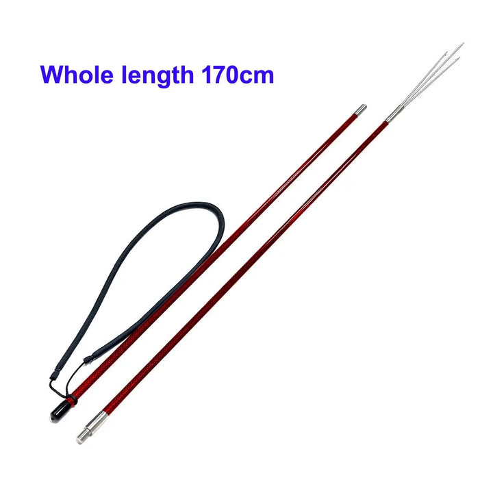 170cm/230cm Treble Prong Tip Carbon Fiber Pole Hand Spear 3 Prong Barb Head Paralyzer Spearfishing Pole - Spearfishing factory