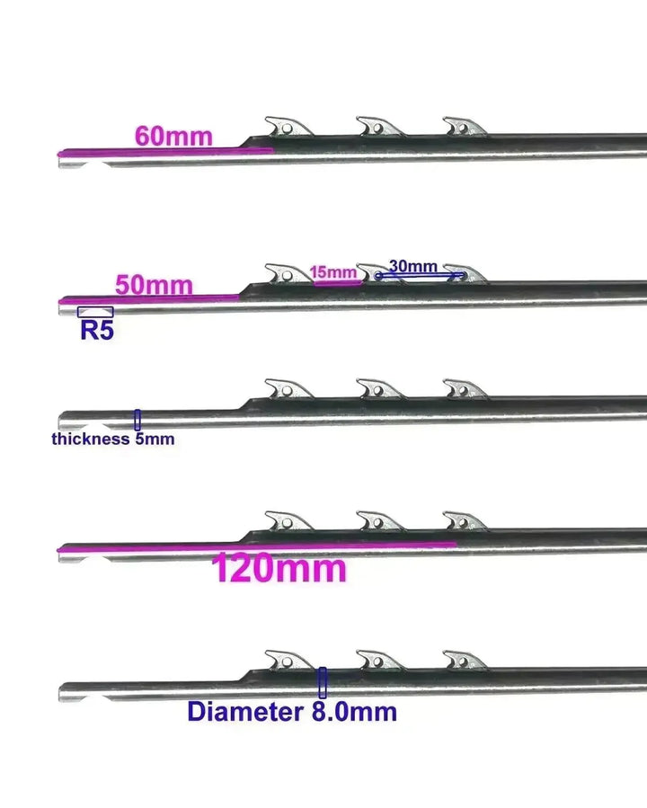 8mm Speargun Shafts Spearfishing Shark Fin Spear Shaft 100cm To 200cm Harpoon 17-4 Stainless Steel Diving Fishgun Spear Shafts - Spearfishing factory