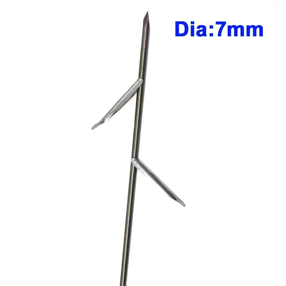 Double Flopper 7mm Customised 17-4 Stainless Steel Diving Spear OMER Spearfishing Shaft Rod with Tricut Tip or Pencil Point - Omer Spearfishing factory