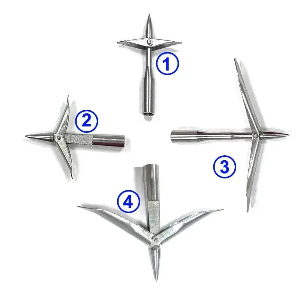 1pc Omer M7 Thread Pesca Spear Head Scuba Spear Tip Speargun Air Spear Pneumatic Harpoon Double Floppers - Omer Spearfishing factory