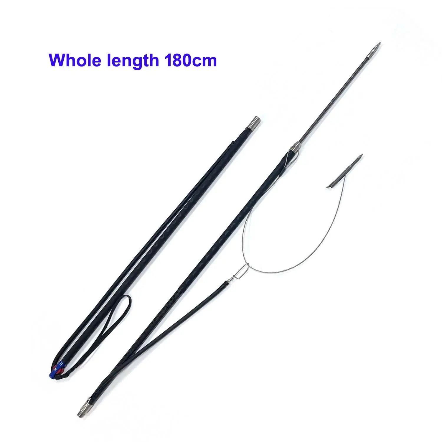 carbon fiber roller guilds fishing pole Personalize Speargun Spearfishing 6FT Carbon Fiber Roller Polespear Diving Fish Gaff Fork Gig Harpoon Hawaiian Sling Slip Tips