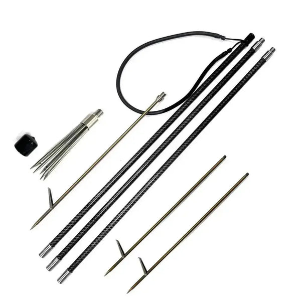 Private Custom Spearfishing Spear Carbon 9FT Travel Hand Pole Spear Diving Spear Fish Harpoon Hawaiian Sling Steel 4 Pieces Prong - Spearfishing factory