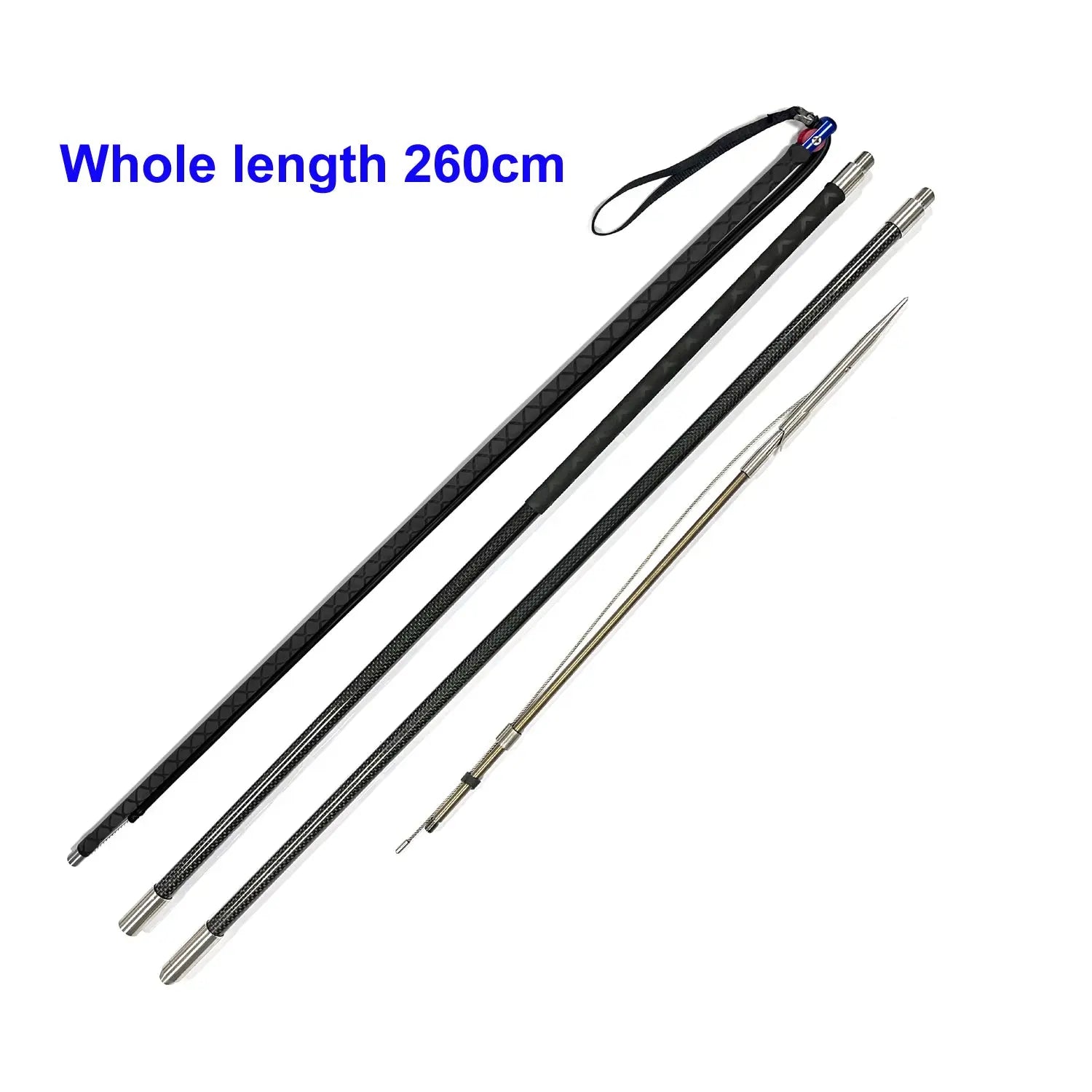 260cm 350cm Roller Pole Spear Spearfishing Hawaiian Sling Diving Harpoon Hand Speargun With Slip Tip Blue Hunting Spear - Spearfishing factory