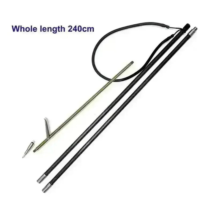 Spearfishing Carbon Fiber Pole Spear 4FT To 18FT Hand Spear Harpoon Steel Tip Ice Fishing Ice Spearing Breaker Drill Tools - Spearfishing factory