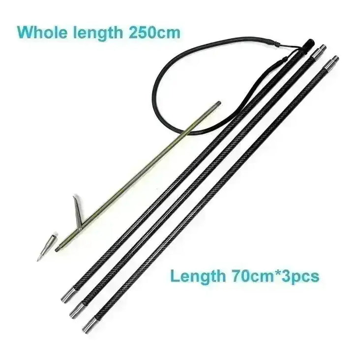 Spearfishing Carbon Fiber Pole Spear 4FT To 18FT Hand Spear Harpoon Steel Tip Ice Fishing Ice Spearing Breaker Drill Tools - Spearfishing factory