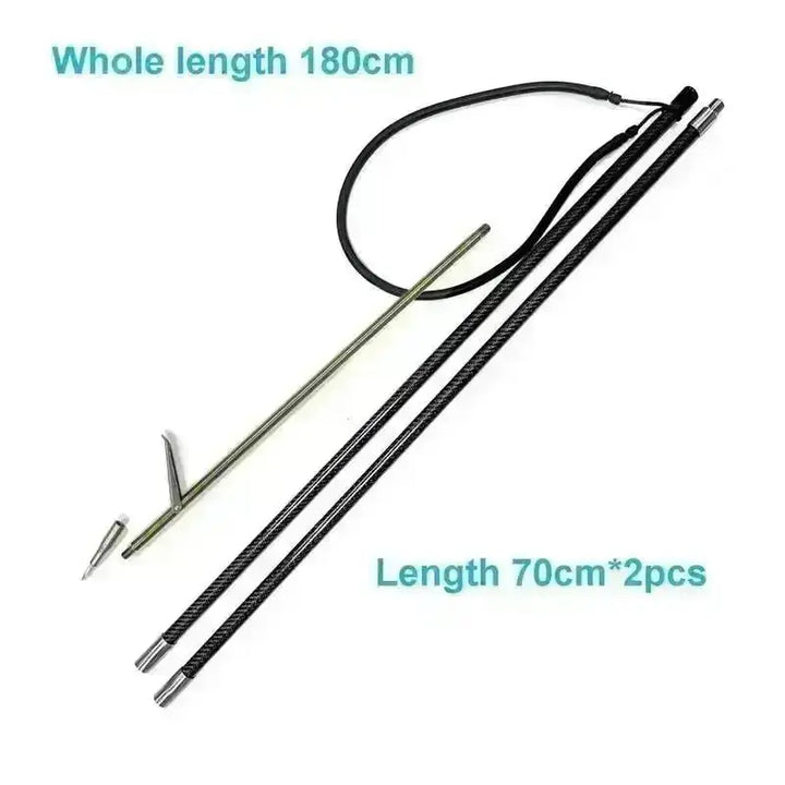 Spearfishing Carbon Fiber Pole Spear 4FT To 18FT Hand Spear Harpoon Steel Tip Ice Fishing Ice Spearing Breaker Drill Tools - Spearfishing factory