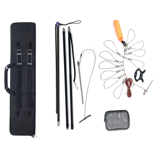 Spearfishing Kit Stainless Steel Fishing Stringer 6FT Carbon Fiber Roller Pole Spear 8FT Hand Spear 9FT Fishing Harpoon Slip Tip - Spearfishing factory