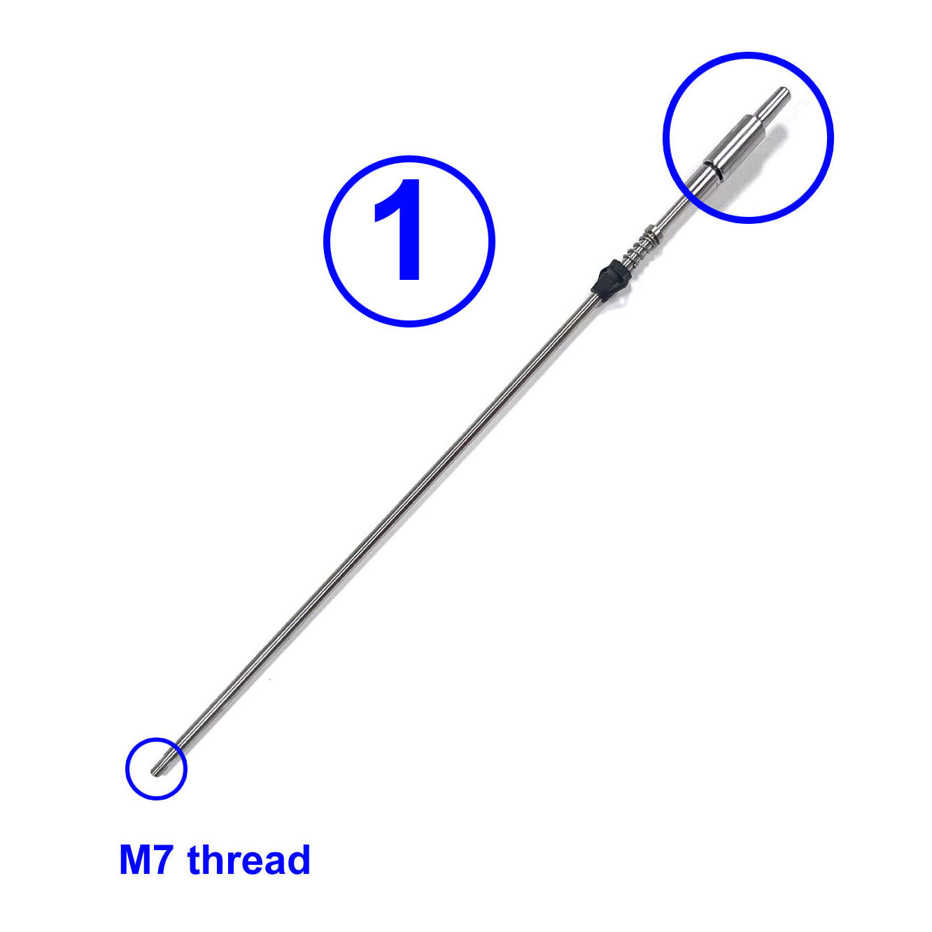 One Piece 56cm 8mm Air Spear Stainless Steel Sharpshooter Pneumatic Shaft for Spearfishing Double Bards