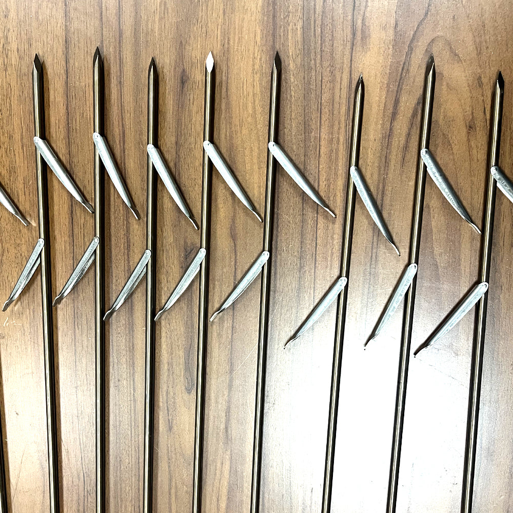 10mm OMER Euro Type 17-4 Stainless Steel Spearfishing Shaft With Double Flopper 100cm to 200cm Euro Spear Shaft for Spearfish