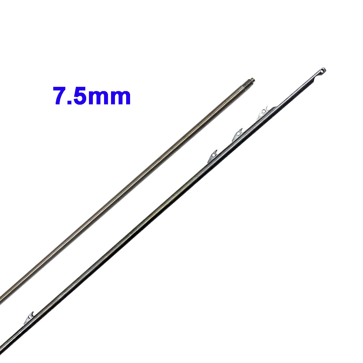 7.5mm Omer Type Diving Spear Threaded Shaft M7 Threaded 17-4 Stainless Steel Euro Shark Fins Spearfishing Shaft