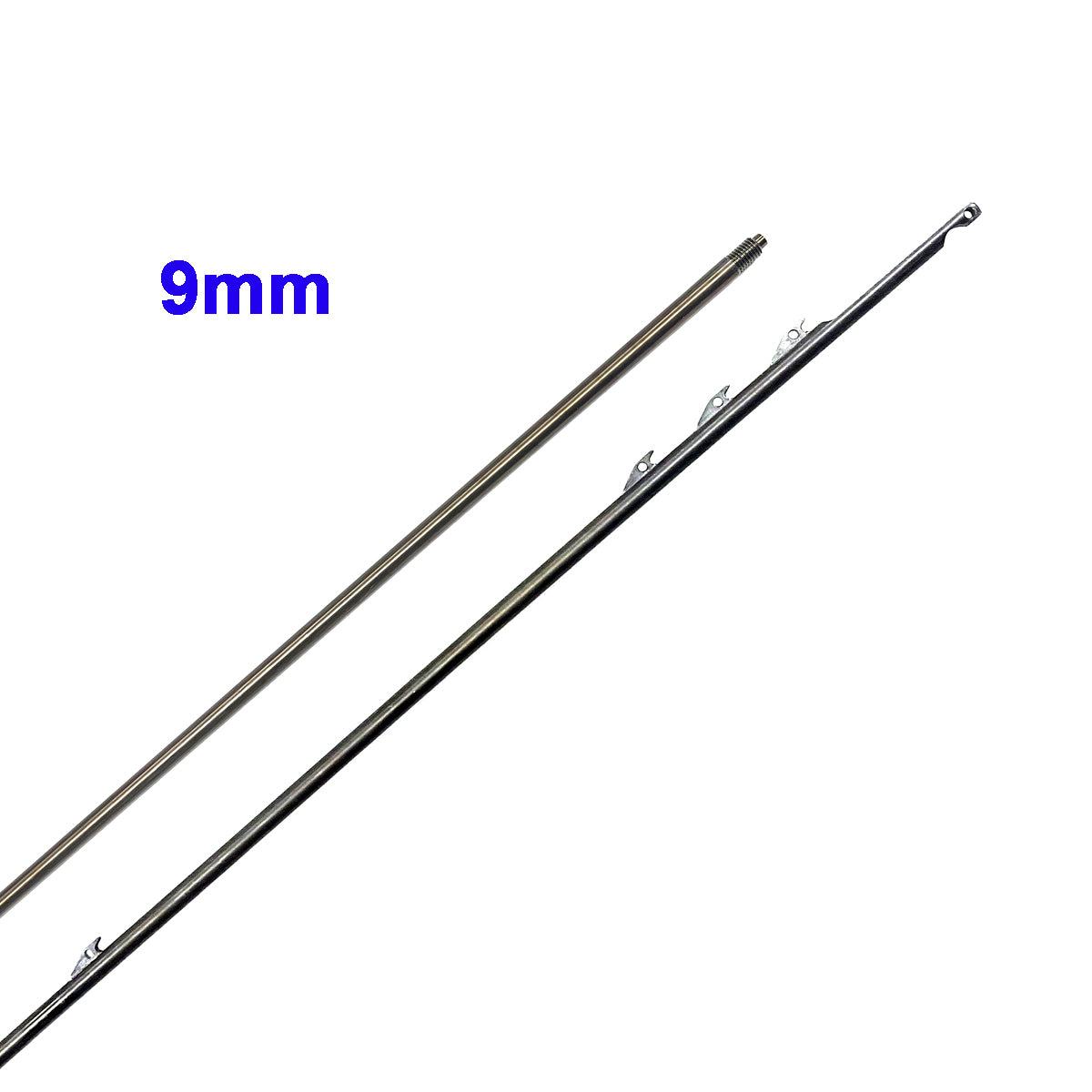 9mm Omer Brand M8 Thread 17-4 Stainless Steel Euro Shark Fins Spearfishing Shaft 5/16x24 Threaded Diving Spear Threaded Shaft